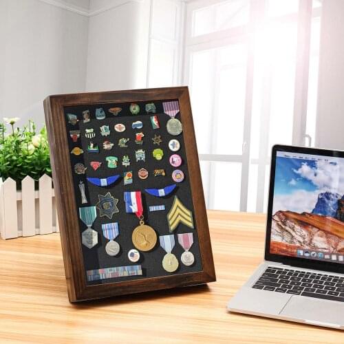 Medal Storage & Display Stand Wooden Challenge Medal Coin Collection Box Desk Home Decoration Decorative Shelves Collector Gift
