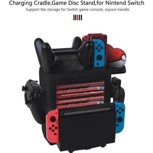 Charging Dock Cradle Game Disc Stand Storage Station Holder for Nintend Switch Accessories Game Bracket Kit Gharging stand
