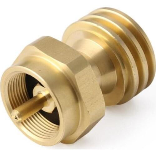 QCC 1 Pound Cylinder POL Copper Adapter Joint Inflatable Fittings Brass Hex Valve