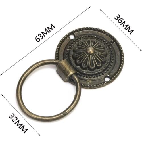 M17D Antique Furniture Handles Drawer Cabinet Door Knobs Pull Handles Retro Decor