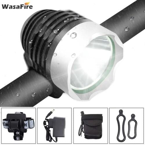 WasaFire Bicycle Light XML T6 Bike Light Night Safety Warning Headlight Cycling LED Flashlight Lanterna + 18650 battery +charger
