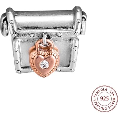 Fashion 925 Sterling Silver Rose Color 2019 Club Charm Beads for Jewelry Making Fits Women Original Bracelet DIY Jewellery