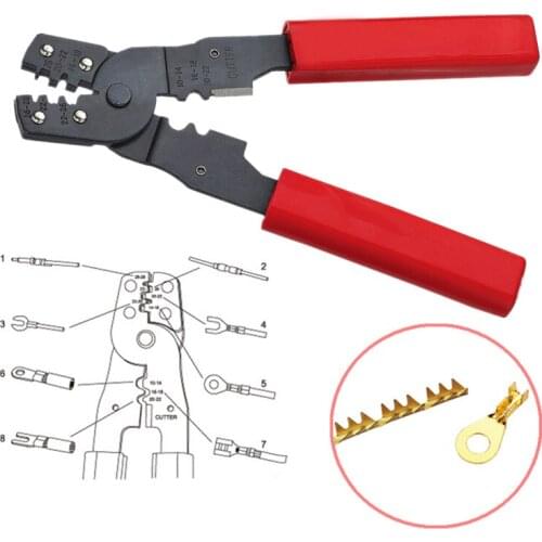 1pc Mini WX-202B Pliers Wires Terminals Crimpper Multi Functional Crimping Tool