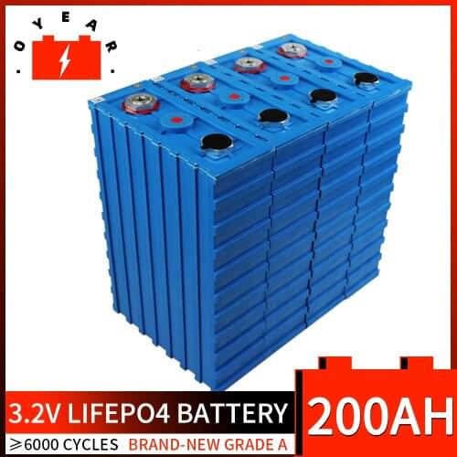 New SE200 Calb 4PCS 3.2V 200AH Lithium Iron Phosphate Cell DIY Solar 12V 24V 48V 72V 96V Lifepo4 Battery Pack EU US TAX FREE
