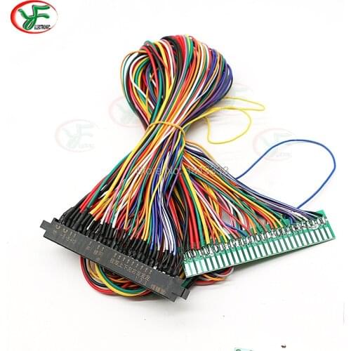28pin JAMMA Extension Wire 1M Lengthen 1 meter Arcade Game Board 28PIN Harness Wire Male and female connectors Gold finger