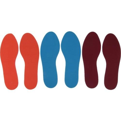 3 Pairs Disposable Sponge Shoe Insert Pad Breathable Sweat Absorption Insole, Random Color, Can be Cut According Your Need