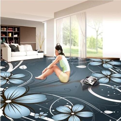 Wellyu Custom large-scale mural 3d wallpaper 3D three-dimensional cool color living room bedroom decoration waterproof floor