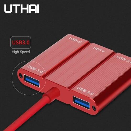 5in1 HUB Type C To HDMI-compatible 1080P 4K Adapter USB C To USB3.0 Converter PD3.0 Charging Interface Connector For Macbook