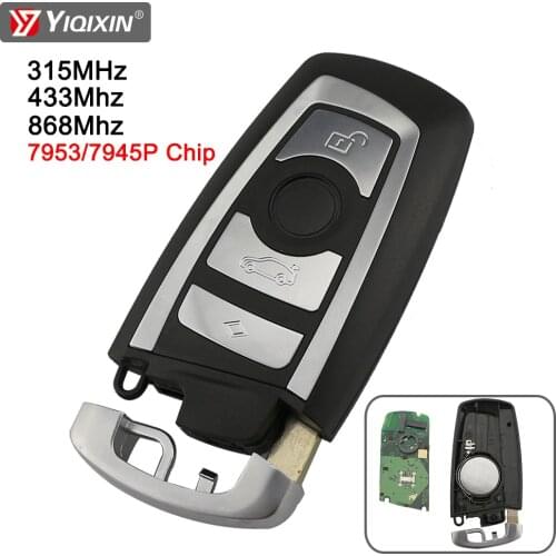 YIQIXIN 4 Button Car Remote Key For BMW 3 5 7 Series 2009-2016 CAS4 F System Fob 315/433/868Mhz Smart Keyless Control Chip