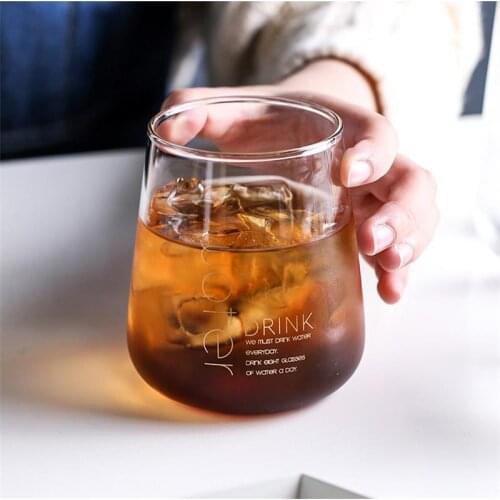 Women Men Glass Tea Coffee Cup Drinking Tumbler Mug Wine Glass Coffee Cups Tea Cups Latte Cups Glass Whisky Glass Beer Glass