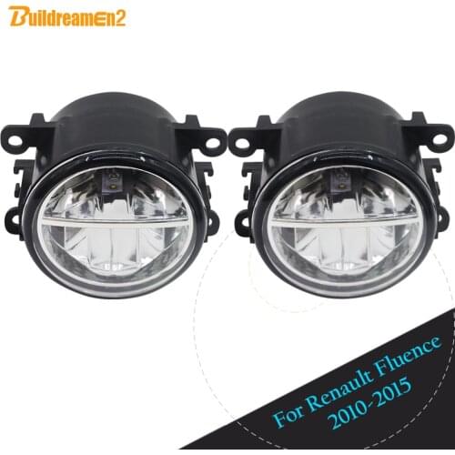 Buildreamen2 For Renault Fluence L30 Saloon 2010 2011 2012 2013 2014 2015 Car LED Fog Light DRL Daytime Running Light Styling