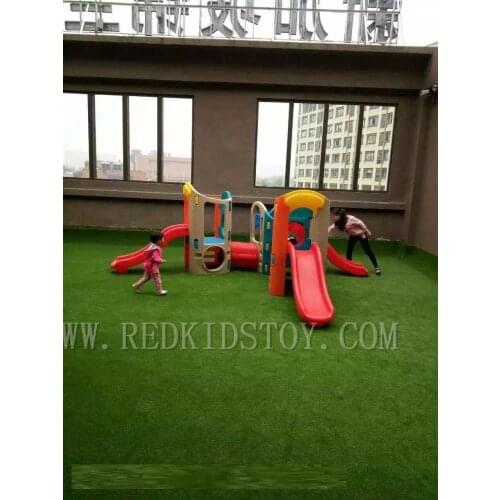 Exported to Myanmar Eco-friendly Kindergarten Plastic Children Playground CE Certified HZ-70214I