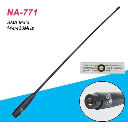 Original Nagoya NA-771 SMA-M Male Dual Band Soft 144/430MHz Antenna for Baofeng UV-3R For Yaesu VX-3R VX-7R For TYT