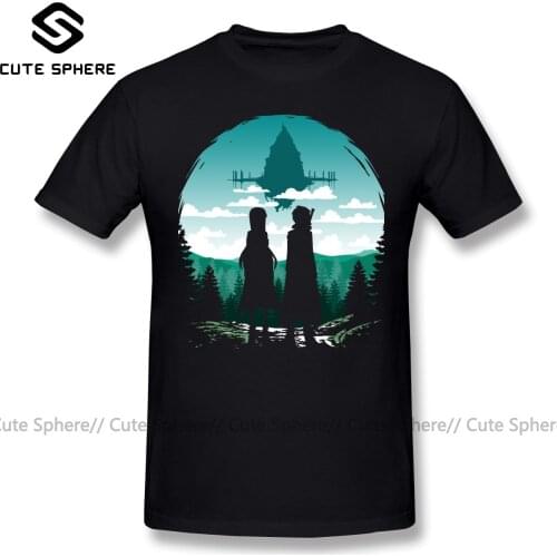 Sword Art Online T Shirt SAO Aincrad T-Shirt 100 Percent Cotton Graphic Tee Shirt Streetwear Oversized Cute Men Tshirt