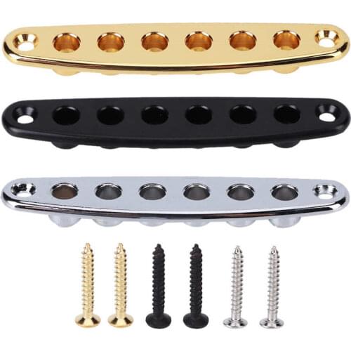 Guitar String Through Plate Mounting Ferrules Zinc Alloy Guitar String Thru Body Plate Electric Bass Guitar Parts