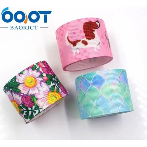 I-19218-370,1-1/2'' 38mm 10yards Cartoon Ribbons Thermal transfer Printed grosgrain,Gift wrapping DIY Handmade materials