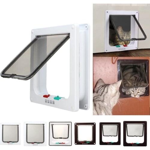 Intellgent Control 4 Way Safe Cat Gate Doors ABS Animal Small Pet Cat Dog Door Pet Supplies Flap Door Pet Kitten door