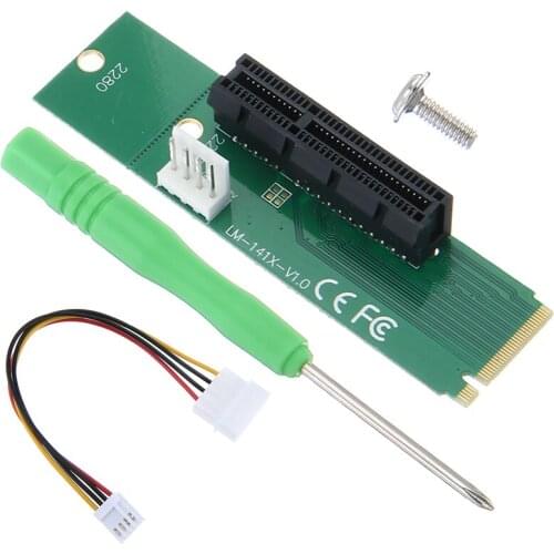 New Arrival PCI-E 4X Female to NGFF M.2 M Key Male Adapter Power Cable With Converter Card For PC Computer Motherboard