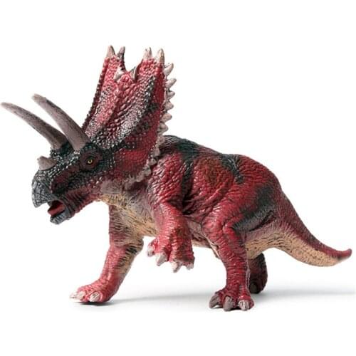Collection Simulated Solid Plastic Dinosaur Model Children Creative Gifts Red Pentaceratops Action Figure Toys