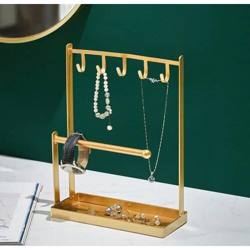 Hook Earring Necklace Watch Black Jewelry Rack Stand Nordic Household Jewelry Storage Ring Display Ins Style Home Decor