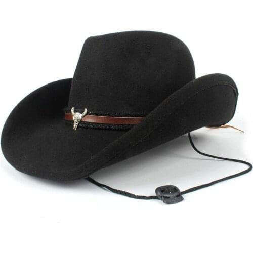 2019 Women Men Wool Hollow Western Cowboy Hat Cow Gentleman Outblack Sombrero Hombre Jazz Fedora Cap
