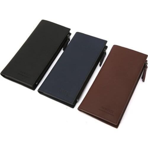Mens Retro Long Zipper Wallet Mens Wallet Fashion Business Clutch Large Capacity Multifunctional Wallet