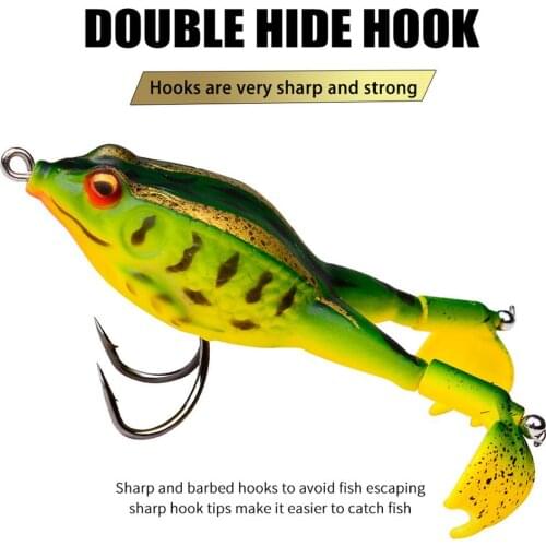 3PC Soft Frogs Bass Fishing Lure Hollow Body Top Water Frogs Bait Fishing Lures Lure Artificial Bass Fishing Bait