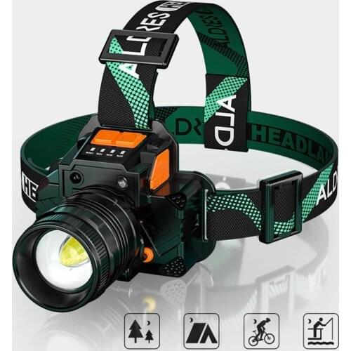 T8/L9 Headlamp Bright Light Head-Mounted Flashlight Outdoor Household Long-Range USB Charging Night Running Focusing Headlight