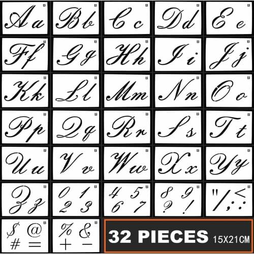Letter Stencils Alphabet Stencils for Journal Scrapbooking Painting Drawing
