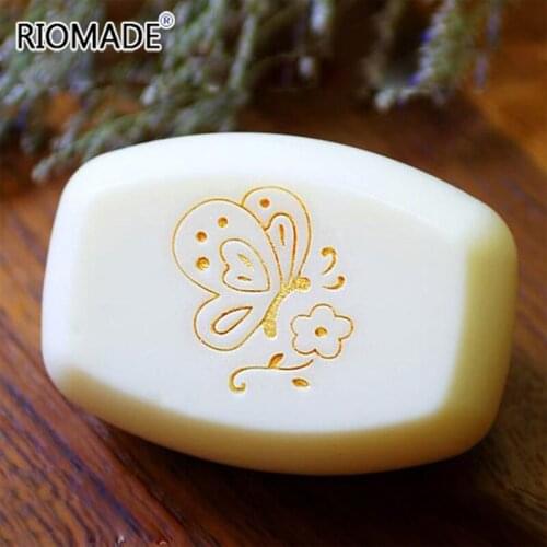 Creative Acrylic Butterfly And Flower Soap Making Stamp Transparent Natural Soap Stamp With Handle Clear Stamps Custom