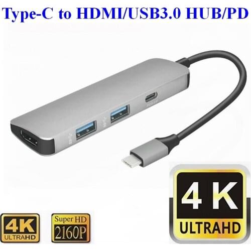 5 in 1 USB C HUB USB-C TYPE-C TYPE C to USB3.0 HUB 3.0 HDMI PD Card reader Adapter for MacBook Samsung Galaxy S9 S10 P20 Pro