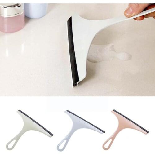 Bathroom Mirror Cleaner With Silicone Blade & Holder Glass Hook Shower Squeegee Car Wiper Kitchen Glass Scraper Cleaner Win N5V9