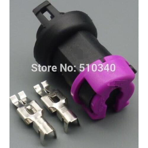 1set 2pin 6.3mm female car Connector plug wire harness sheath circular fog lamp plug connector