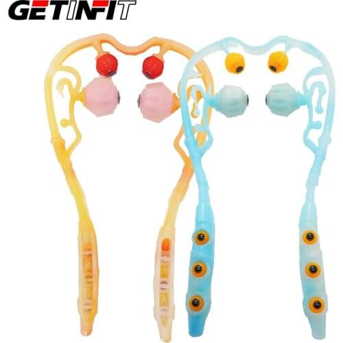 1 Pcs Neck Massage Roller Pressure Relieve Hand Massage Neck Shoulder Dual Trigger Point Neck Manual Massage Tool