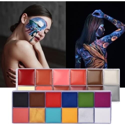 Body Art Oil Painting Face Paint Halloween Makeup Set Special Effects Stage Makeup Tattoo Henna Fake Blood Body Paint Waterproof