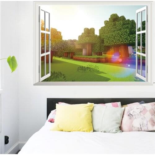 3D Cartoon Steve Games Environmental PVC Wall Stickers Gifts for children wall stickers for kids