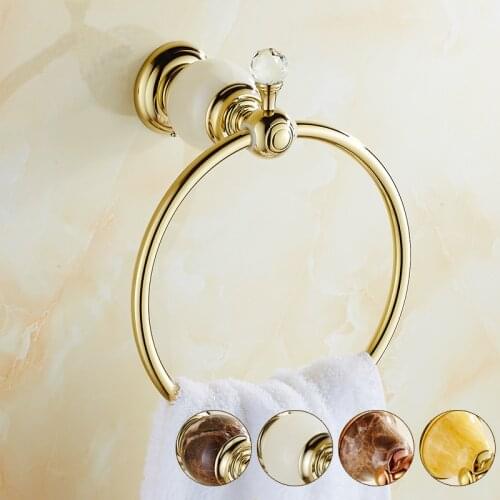 4 Style jade copper antique towel ring bathroom, Vintage brass towel wall rack rings, Kitchen towel ring holder, Free shipping