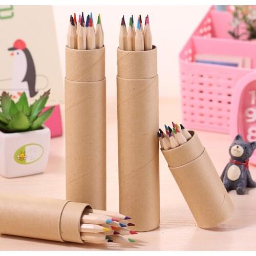 48pcs 4 Tubes 12-Color Wood Colored Pencils Set for Kids Children Adults Art Drawing Coloring Painting Supplies