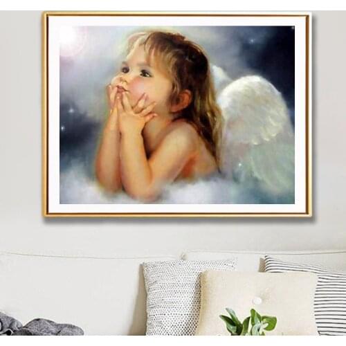 5D Diamond Painting Full Square Angel DIY Cross Stitch Kits Diamond Embroidery Mosaic Picture of Rhinestones Home Decor Gift
