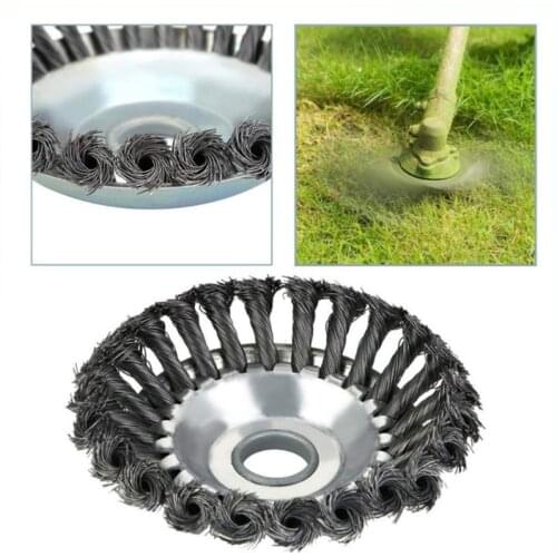 6/8 Inch Steel Wire Grass Trimmer Head Rounded Edge Weed Trimmer Head Grass Brush Removal Grass Tray Plate for Lawn Mower