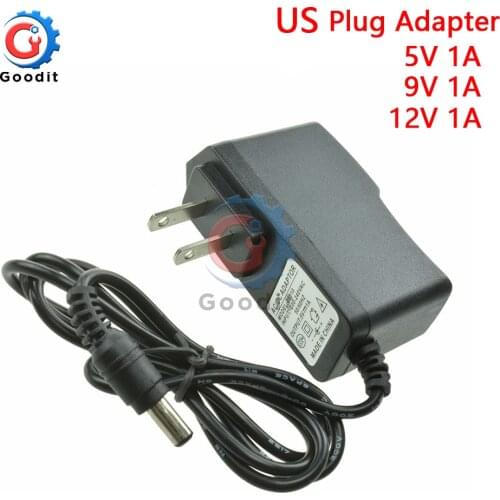 AC 110-240V to DC 5V 9V 12V 1A Power Adapter Supply Charger adapter Eu for LED light strips 5.5mm x 2.5mm DC Plug Power Adapter