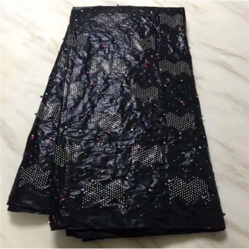 African bazin riche fabric with beads and stones tissu jacquard basin brocade brocade lace for wedding 5+2yards/lot PL