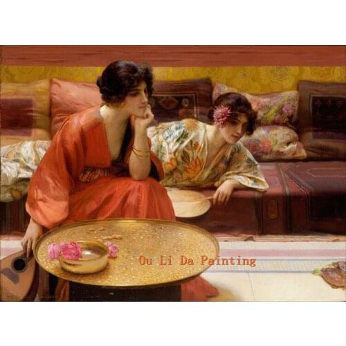 Free shipping figure oil painting on canvas classical Aesthetic Features woman portrait canvas print painting decoration picture