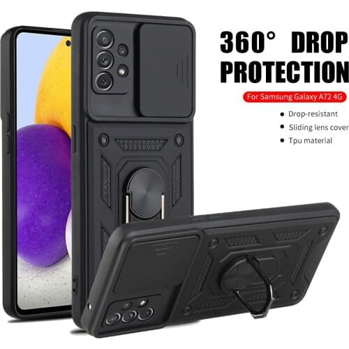 Sliding Lens Cover Protective Case For Samsung A 32 52 72 42 5G Shockproof TPU Shell For Galaxy A 20 10 02S A 12 31 22 51 Coque