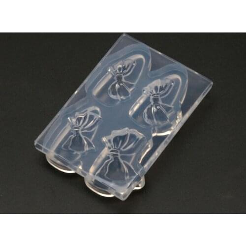 DIY Mini Bowtie Carving Mold Nail Art Mould Bowknot Template Silicone Resin Mold
