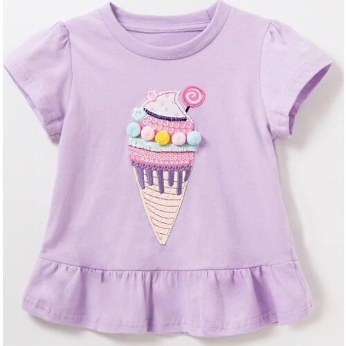 Quality 100% Cotton t-shirt Short-sleeve Baby Girl Clothes Bunny Tops Children Bebe Kids t shirts Litttle Girls Tees 2020 Summer