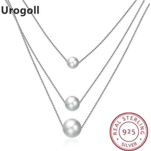 Classic 925 Sterling Silver Necklace Fashion Jewelry Collares Chokers Necklaces For Women Pears Pendants & Necklaces Wholesale