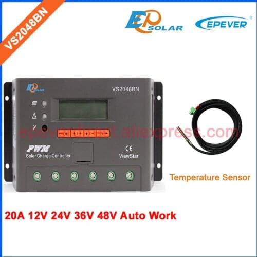 EPEVER PWM 20A controller with Temperature sensor EPsolar solar battery regulator VS2048BN 48V 20amp 36V