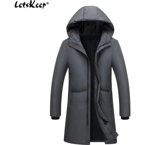 LetsKeep Men's Long Down Jackets