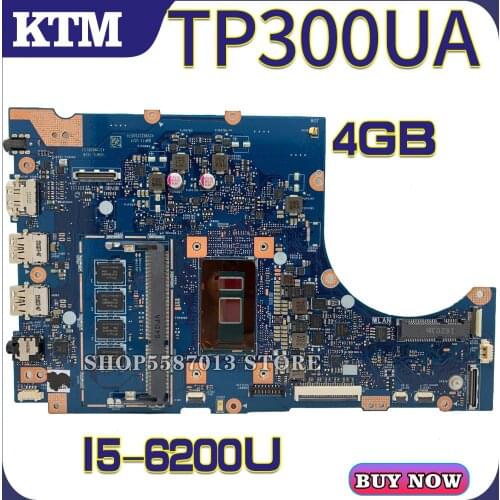KEFU Motherboards TP300 Laptop motherboard for ASUS TP300UA Q302U Q302UA TP300U TP300 original mainboard 100% Tested I5-6200U